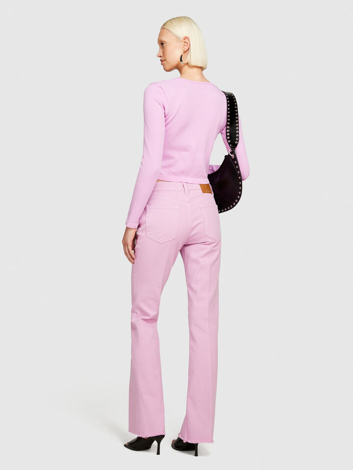 Colored flared fit jeans - women's bootcut & flared jeans - Pink | Sisley image number 3
